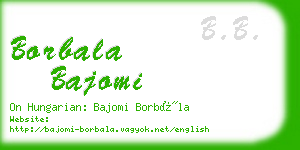 borbala bajomi business card